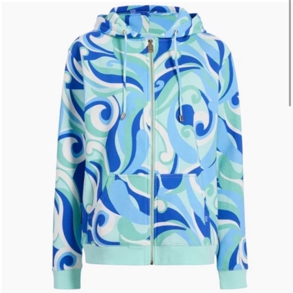 Hill House the Allie Zip up Jacket Ocean Kaleidoscope - Picture 2 of 8